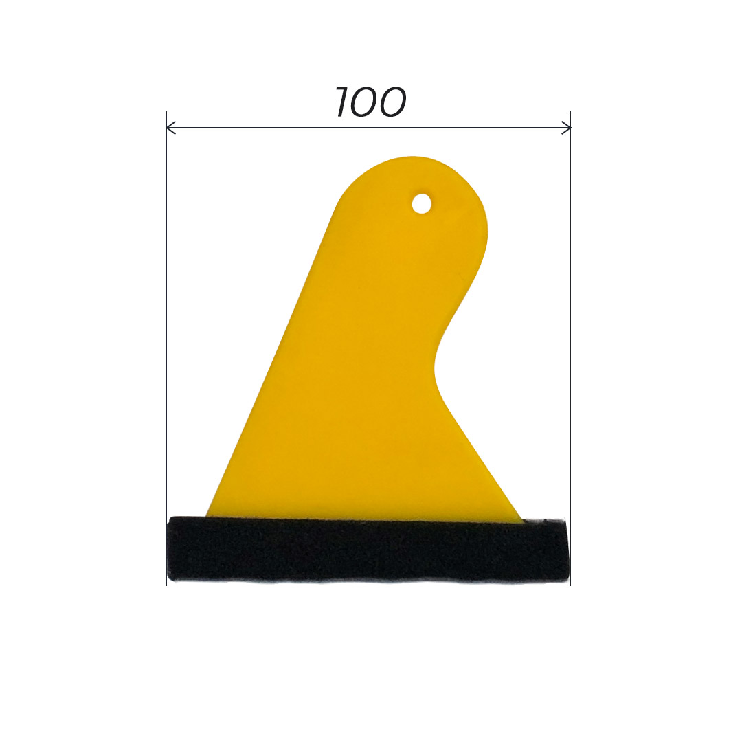 Уголок термостойкий пластиковый жесткий желтый с фетром